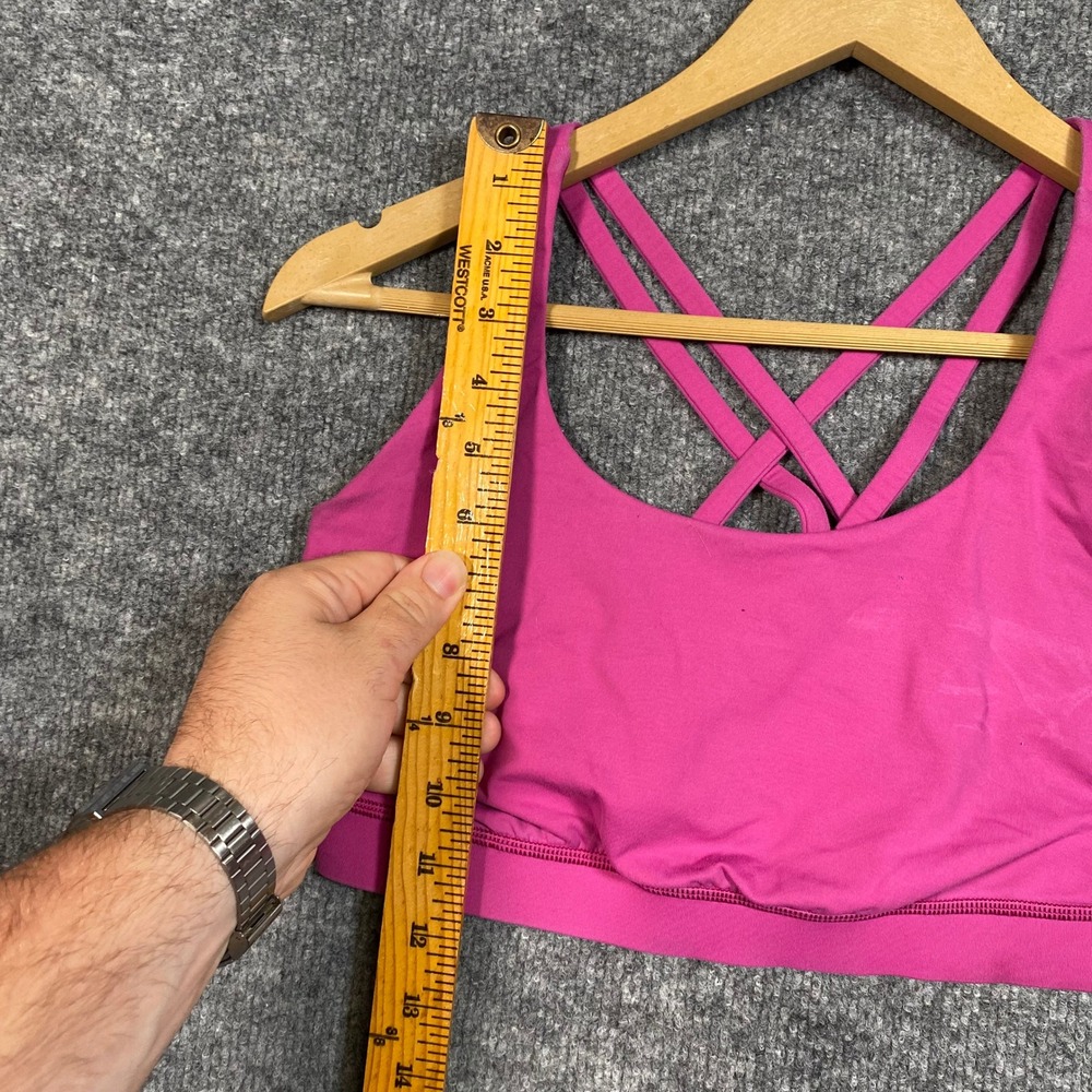 Lululemon Free To Be Serene Sports Bra Pink Size 8 LW2540S Strappy Back - Picture 5 of 7